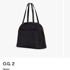 Lo & Sons Black Nylon Laptop Tote